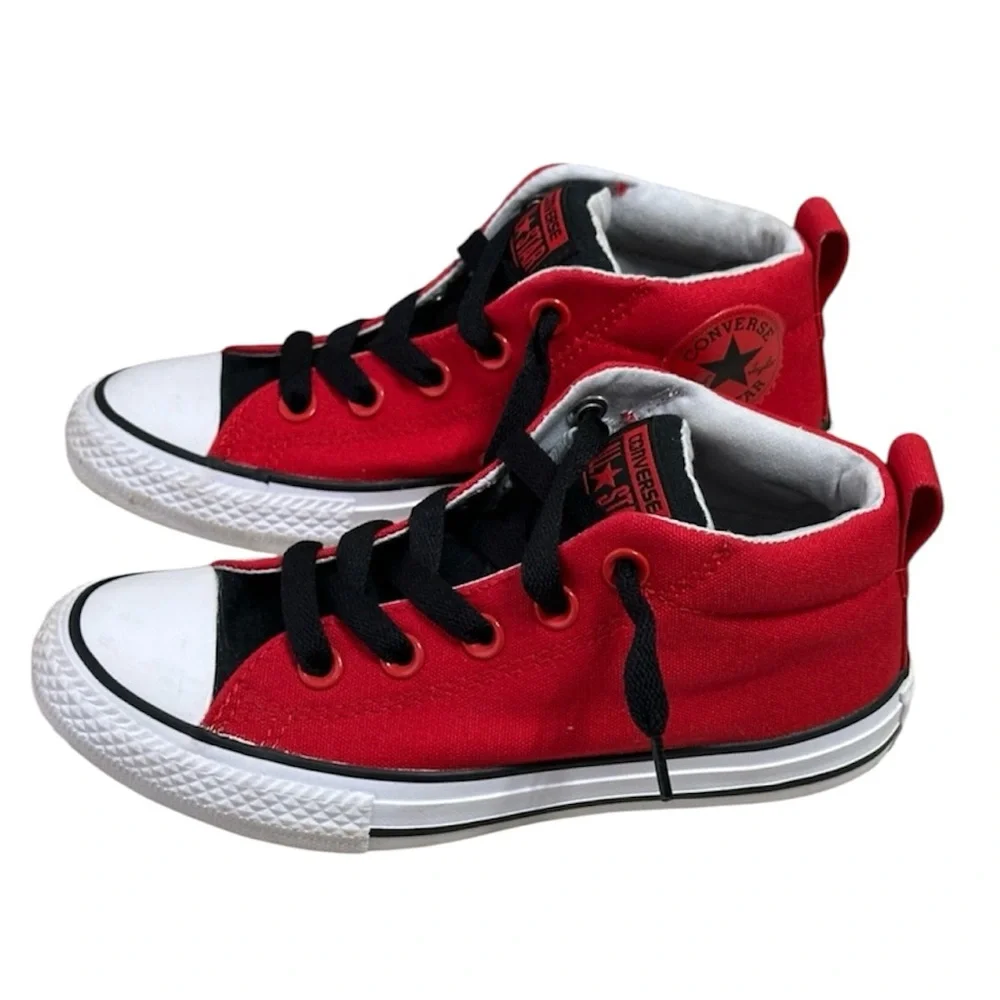 Converse Chuck Taylor All Star Street Mid Youth Kids shoes size 1 red